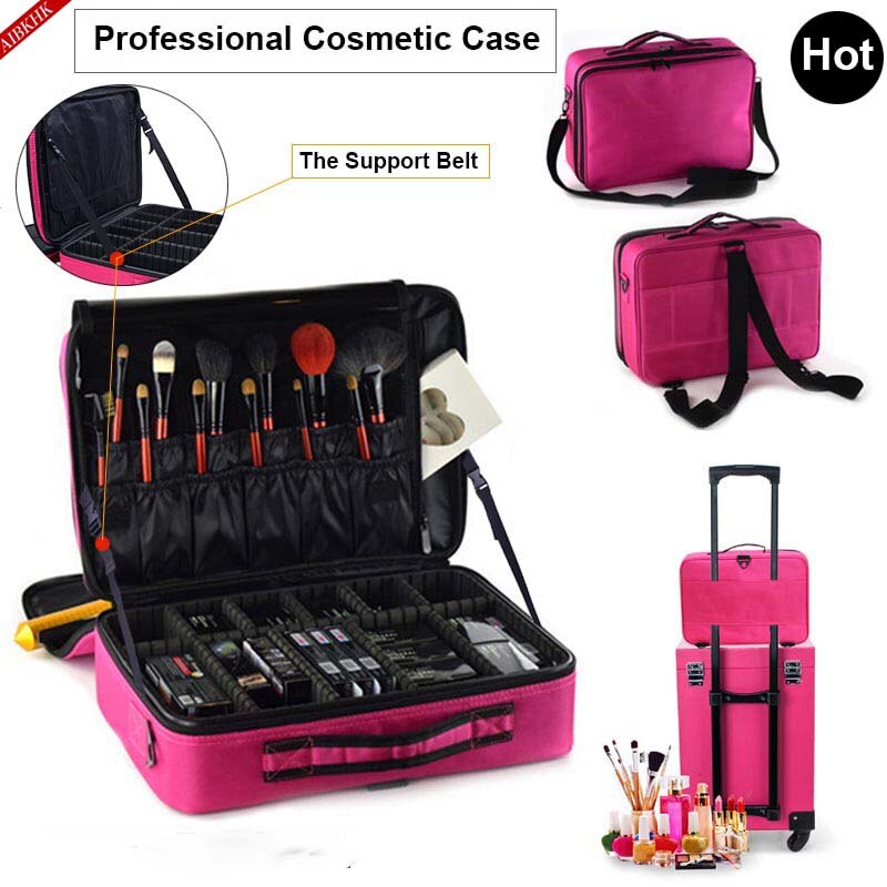 Neceser de para mujer, organizador de maquillaje de viaje, caja de maquillaje , bolsa de cosméticos, bolsas, estuche de belleza para artista de maquillaje