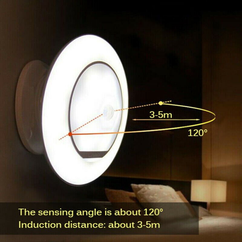 Ufo Motion Sensor Night Light Children 360 Degree Rotating Lamp Sensor Luminaire Baby Lamp Battery Powered Led