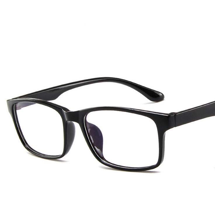 Small Square Frame Eyeglasses For Unisex Transparent Jelly Color Optical Glasses Women Men Transparent Gray/Pink /Blue: Black