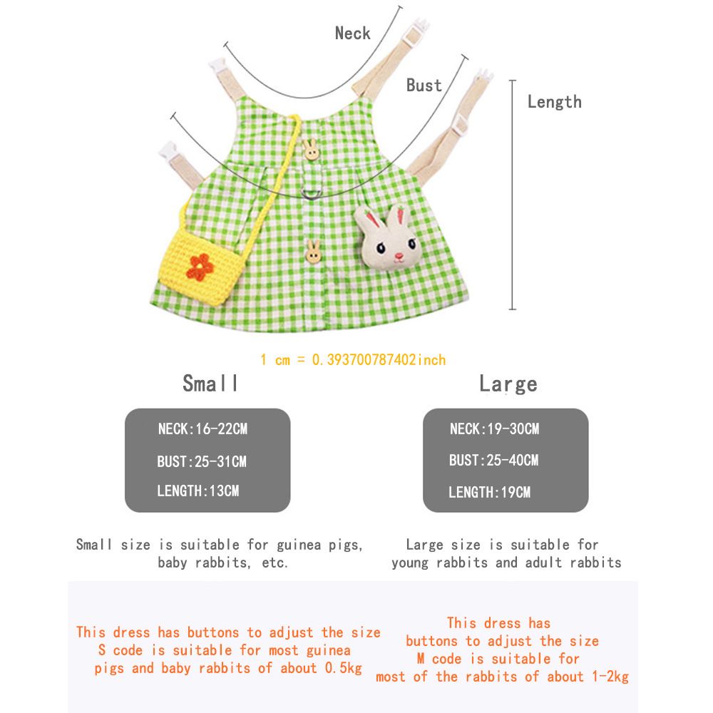 Lovely Guinea Pig Bunny Pins Outdoor Pet Vest Rabbit Dress Suit Clothes Hat Set Small Animal Clothing