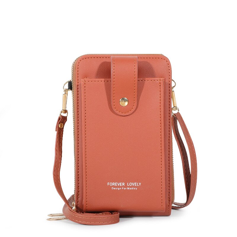 Vrouwen Schoudertas Pu Leather Crossbody Telefoon Tas Portemonnee Kaart Handtassen Messenger Draagbare Kleine Vierkante Tas Voor Meisjes Vrouwelijke: brown