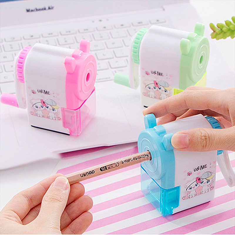 Sacapuntas automático de dibujos animados para niños, , para estudiantes, aprender Papelería, Material Escolar