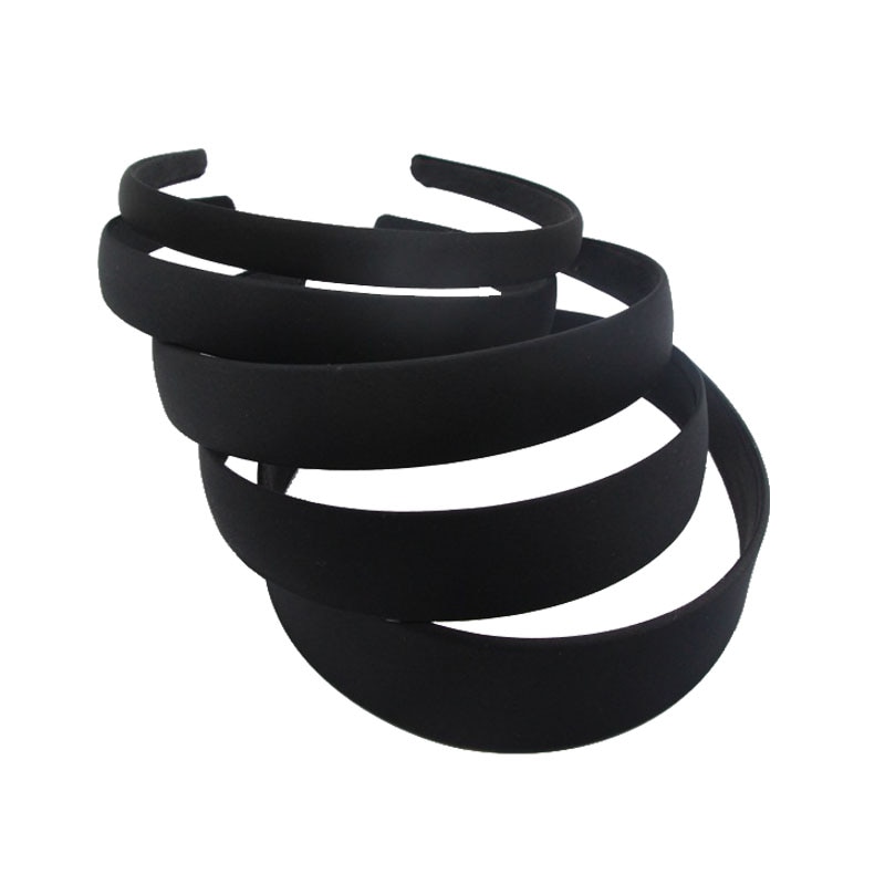 4 stk sorte enkle brede hårbånd 1.5 2 2.5 3 4cm gør-det-selv smykker scrunchie materiale stof pandebånd halvfærdigt hårtilbehør