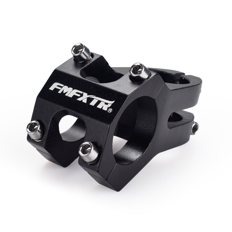 31.8mm verstelbare fietsstuurpen mountainbike stuurpen voor verlenging korte riser vast stuur fietsstuurwiel: Zwart