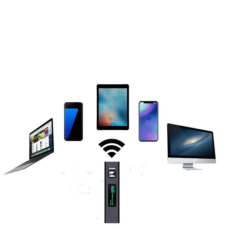 Wireless Endoscope WiFi Inspection Camera 1200P HD Borescope with 8 LED and 5M Cable Snake Pipe Camera for IOS Android