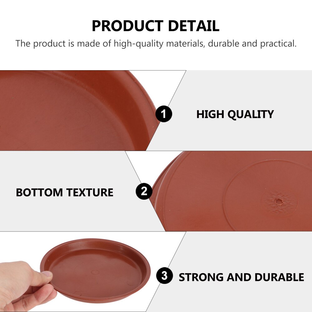 10 Stuks Plastic Bloempot Lekbak Plant Pot Schotel Voor Vleezigheid Planter Tuin Balkon-Type 160 (Rood)