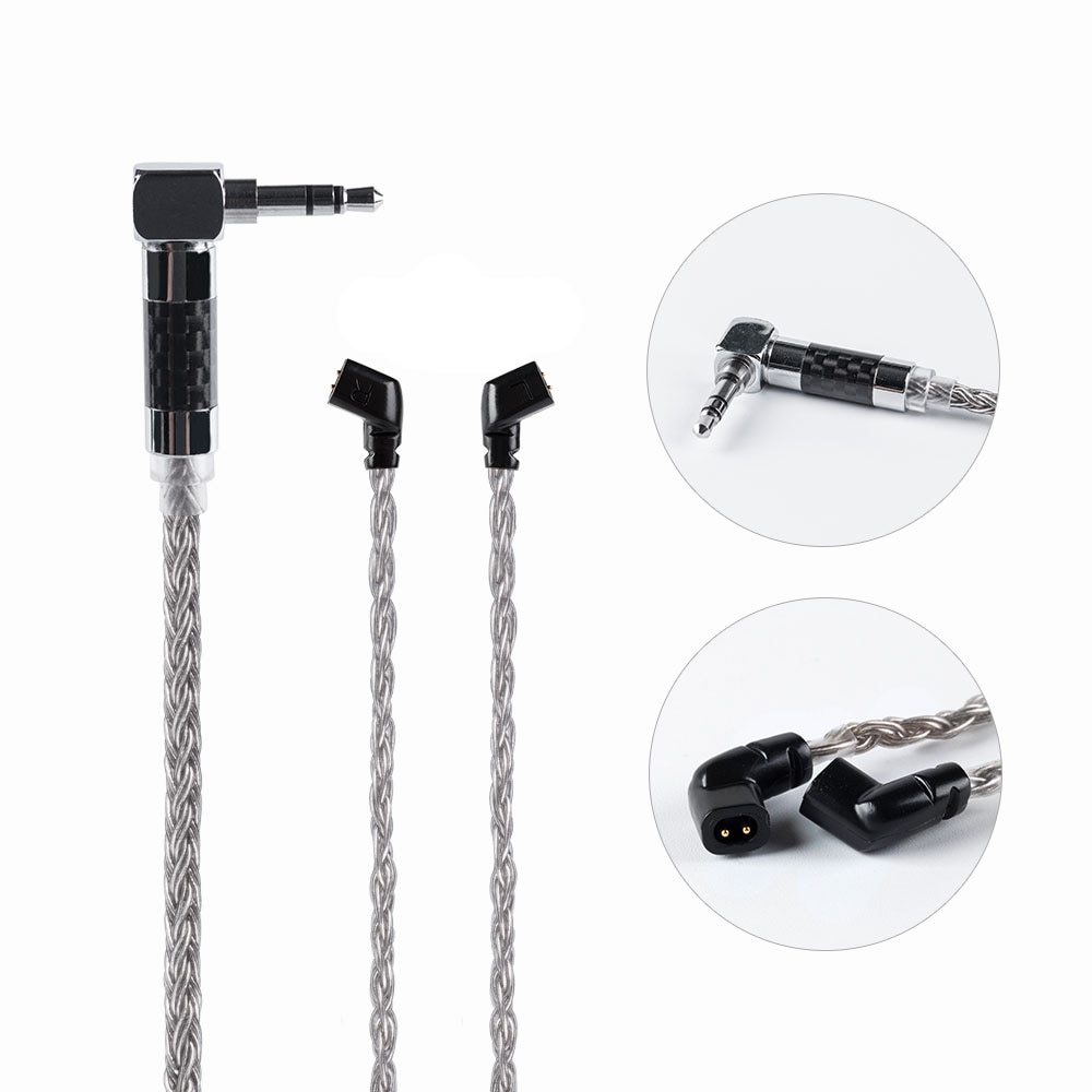 Il cavo di rame placcato argento 2.5/3.5mm del centro di hififeel 16 ha bilanciato il cavo con MMCX/2pin/QDC per il BL-01 di BLON KZ ZSX ASX EDX DQ6: QDC 3.5