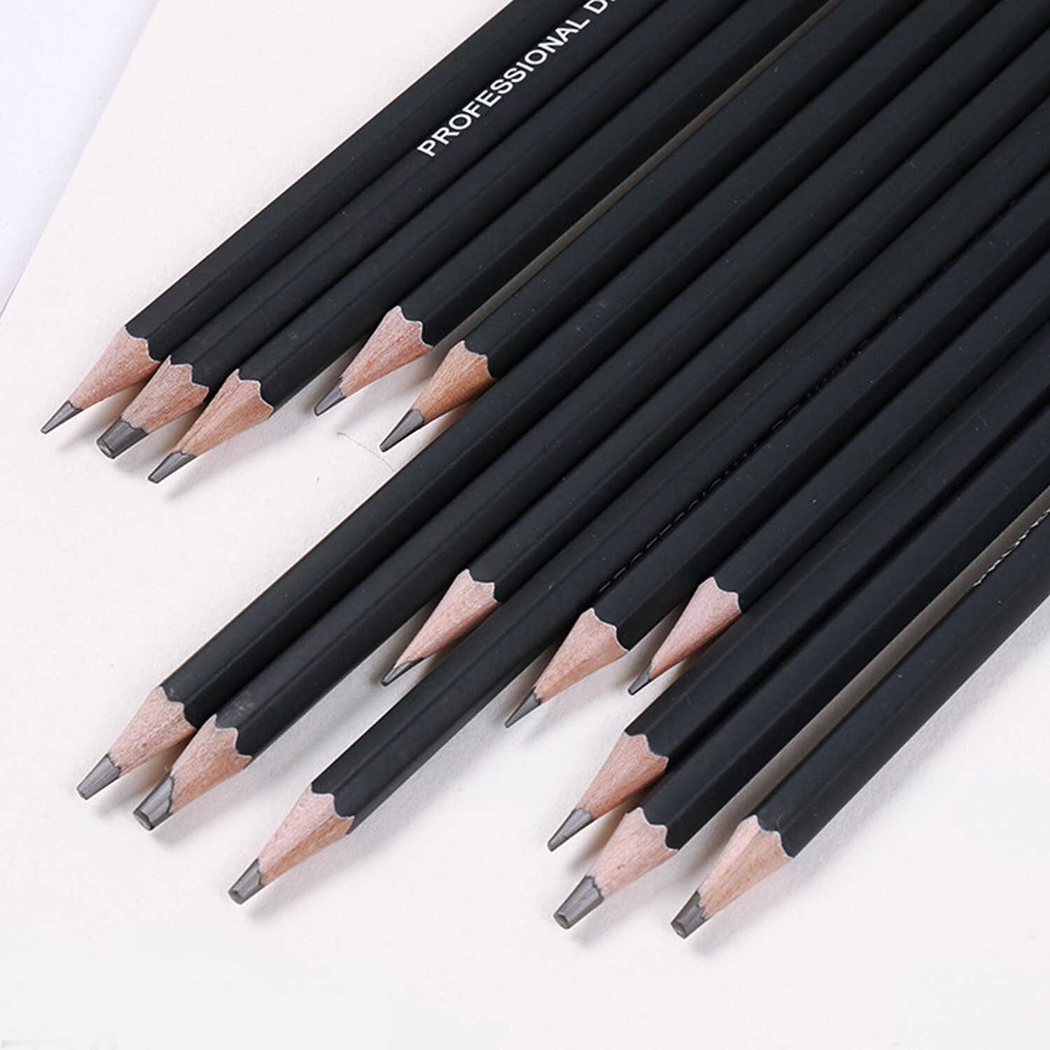 14pcs Sketch Pencils Set 6H-12B Art Sketching Drawing Graphite Pencils for Artist Studens Adults