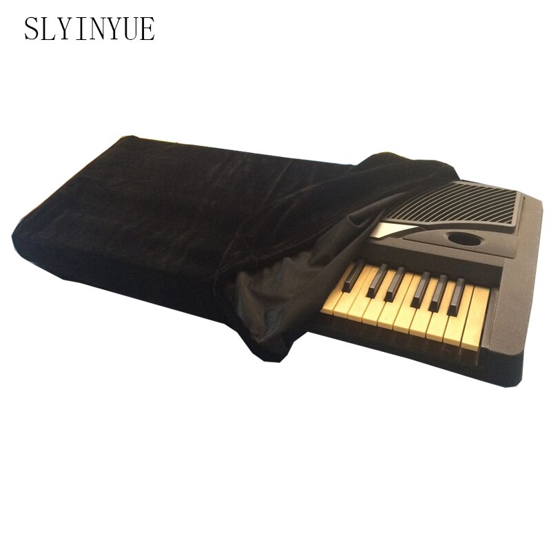 Sort klavercover 61 keyboard cover støvtæt cover musikinstrumenter elektrisk klaver cover: 61- tast