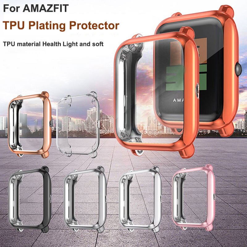Amazfit Bip U S Lite futerał ochronny z folią do akcesoriów Amazfit GTS 3 2 Mini Bumper TPU obudowa ochronna