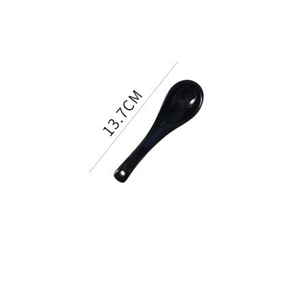 NIMITIME Nordic Ceramic Tableware Household Plates And Dish Set Simple Rice Bowl saucer dishes: spoon