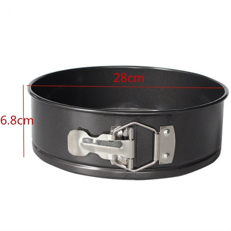 Carbon Steel Non-stick Spring Form Baking Pan Removable Bottom Cake Pan Bakeware Cake Baking Moulds Kitchen Accessories Gadget: 28cm