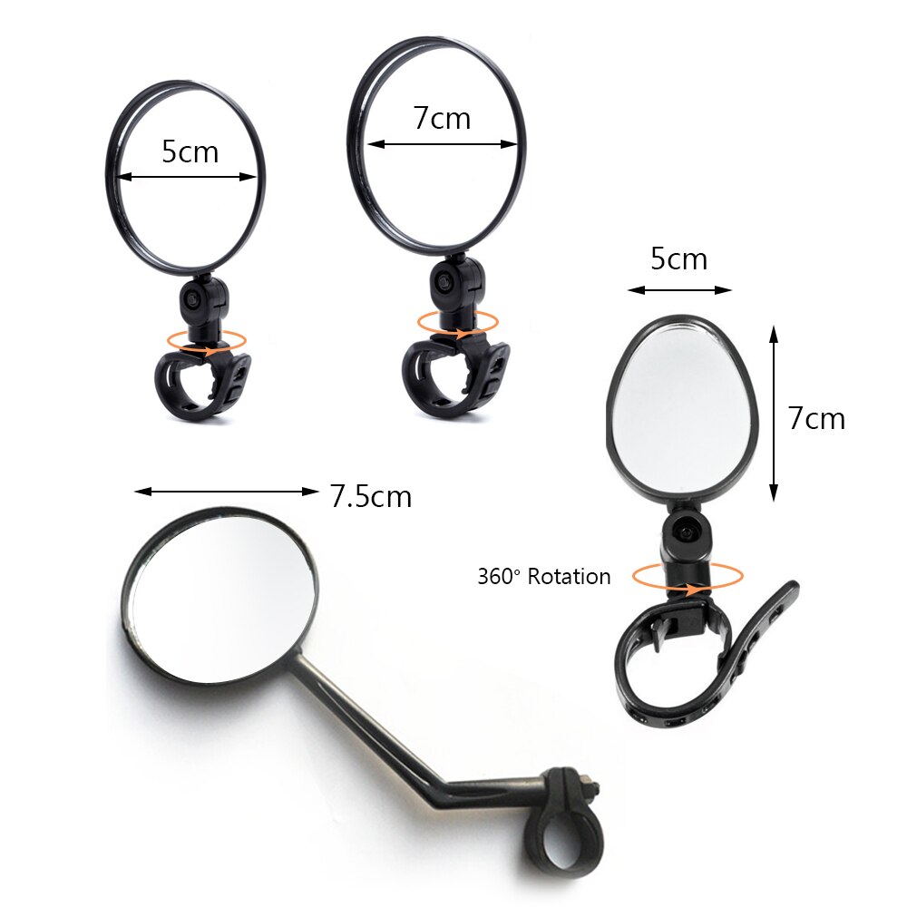 1 Pieces Bicycle Adjustable Rearview Mirror MTB Road Bike Safety Tool Handlebar Back Eye Cycling Rear View Mirrors Accessories