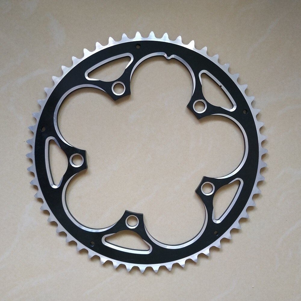 TRUYOU route vélo plateau 130 BCD roue à chaîne 38T 39T 40T 42T 44T 46T 48T 50T 52T 53T 56T vélo pliant CNC 3/32": 56T