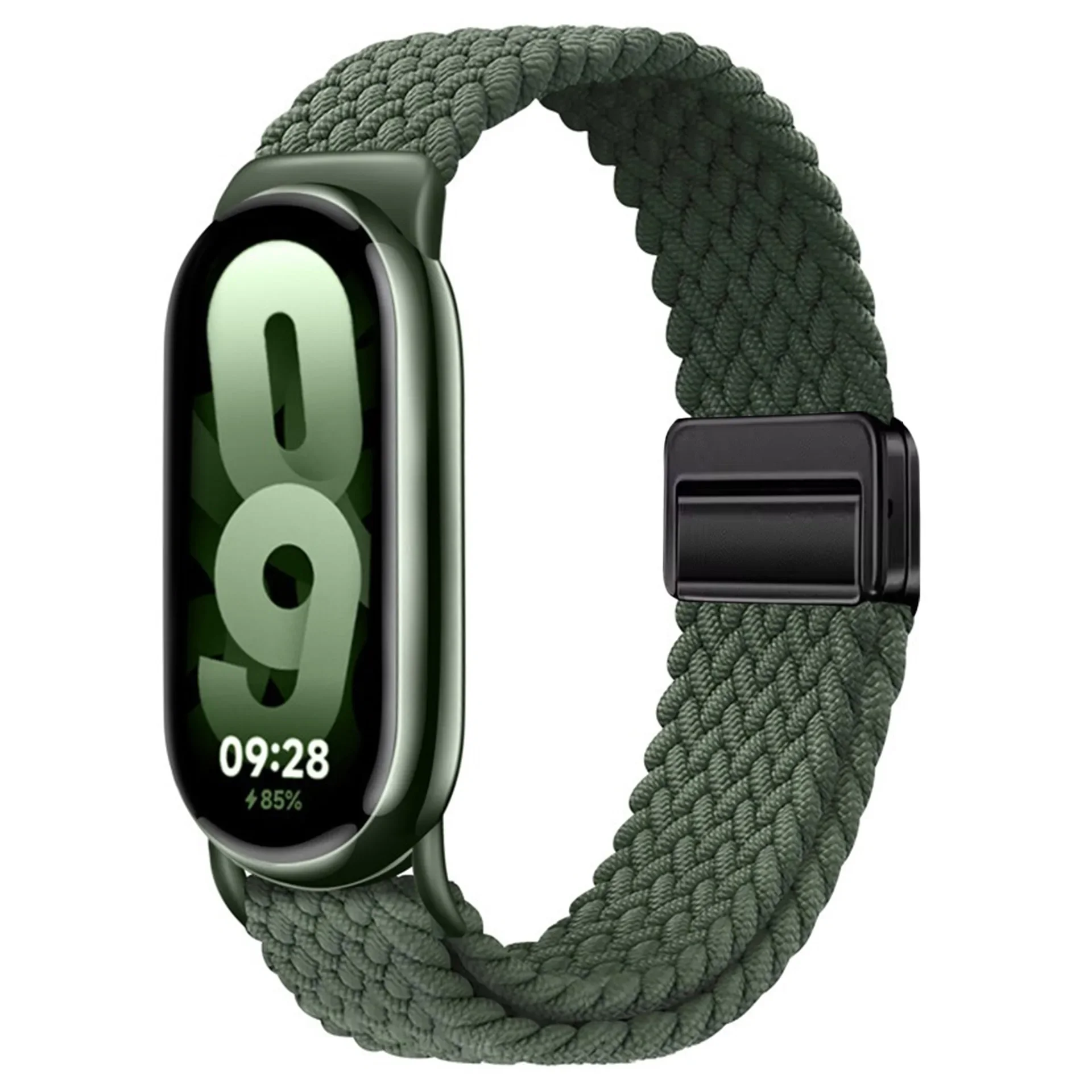Nylon Strap for Xiaomi Mi Band 9/8 Breathable Sports Wristband Accessories for Mi Band 10 9 NFC Replace Watchband: Red Black / 12mm