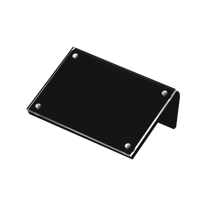 L akryl fotoram svart klar liten papper ram skrivbord bord skylt hållare info data kort ram etikett omslag prislapp display