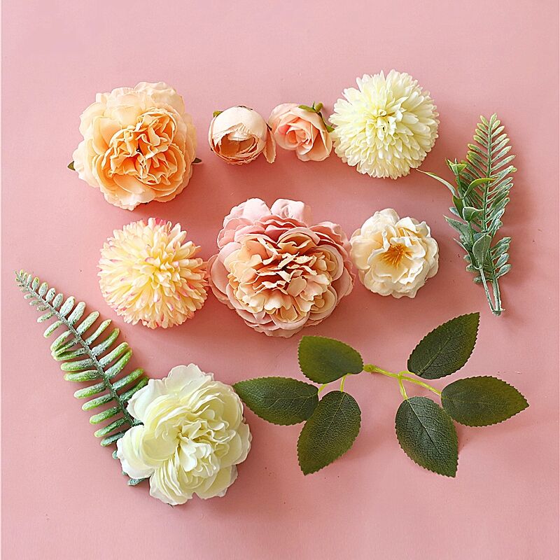 Original vintage stil bladfjer tillykke med fødselsdagen kage topper til festdekoration bageartikler kærlighed: 1 sæt blomster