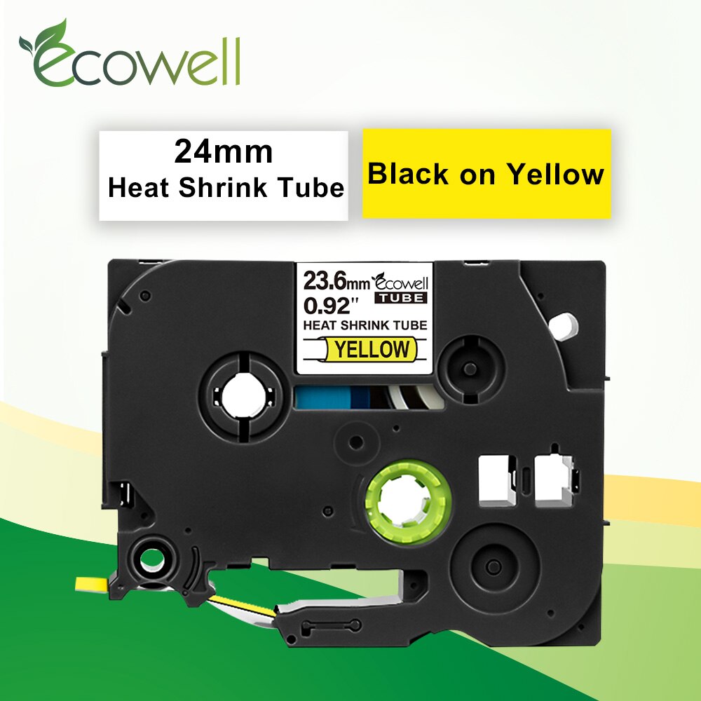 Ecowell HSe-211 Hse-221 Hse-231 Tape For Brother HSe-611 HSe-621 HSe-631 641 651 241 Heat Shrink Tube Tape for P-Touch printer: 24mm HSe-651