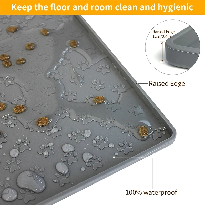 Huisdier Placemat Kat Hond Drinken Voeden Placemat Feeder Matten Kat Voermat Hondenvoerbak Mat Siliconen Waterdichte Voerbak Pad