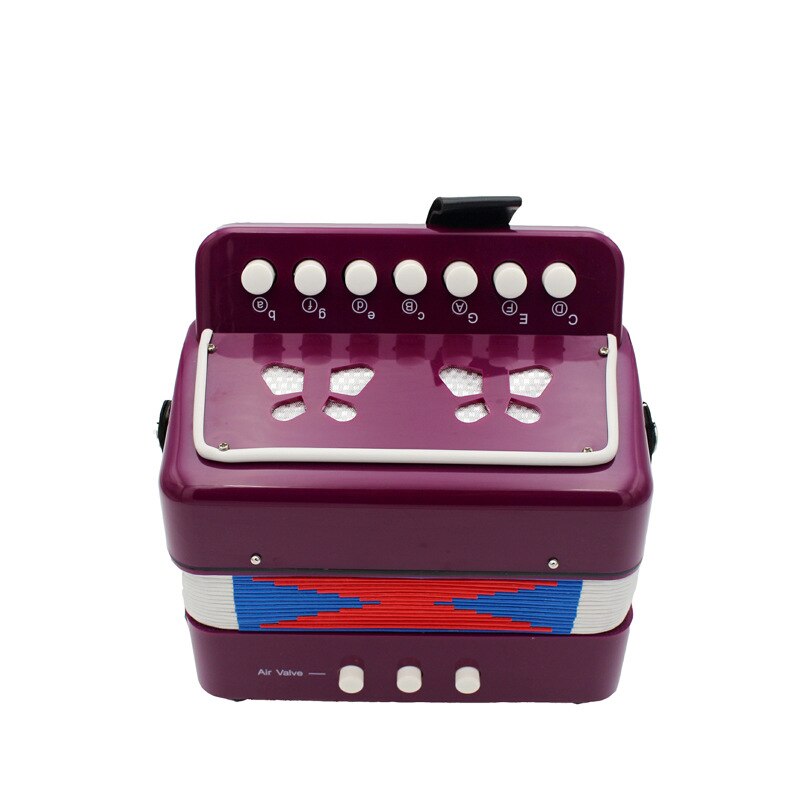 freundlicher freundlicher 7 Schlüssel 2 Bass Akkordeon 10 Farbe Pädagogisches Musical Instrument Rhythmus Band Spielzeug: LILA