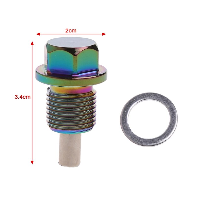 M12 m14 m16 m20 x 1.5/1.25 aluminium magnetisk olie aftapningsprop bolt sump møtrik: M14 og 1 punkt 25
