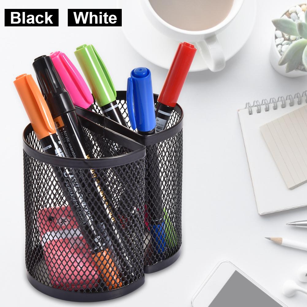 Metal Wire Mesh Magnetic Basket Pen Holder Storage Box Pen Pencil Organizer For Whiteboard Refrigerator Locker Accessories
