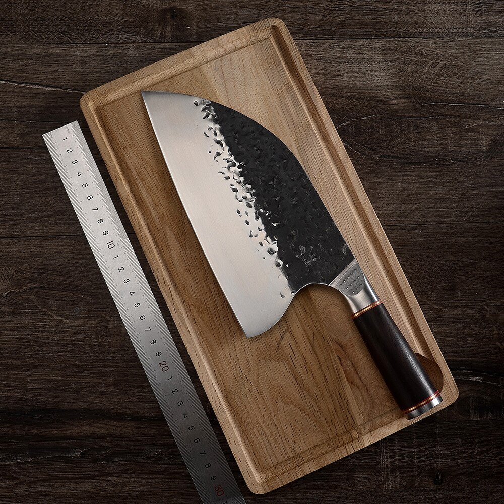 Sowoll couteau de boucher en acier forgé, outils de cuisine de Chef 5 ''6.5'' 7 ''7.5'' 8 ''trancheur serbe Chef survie outils de randonnée