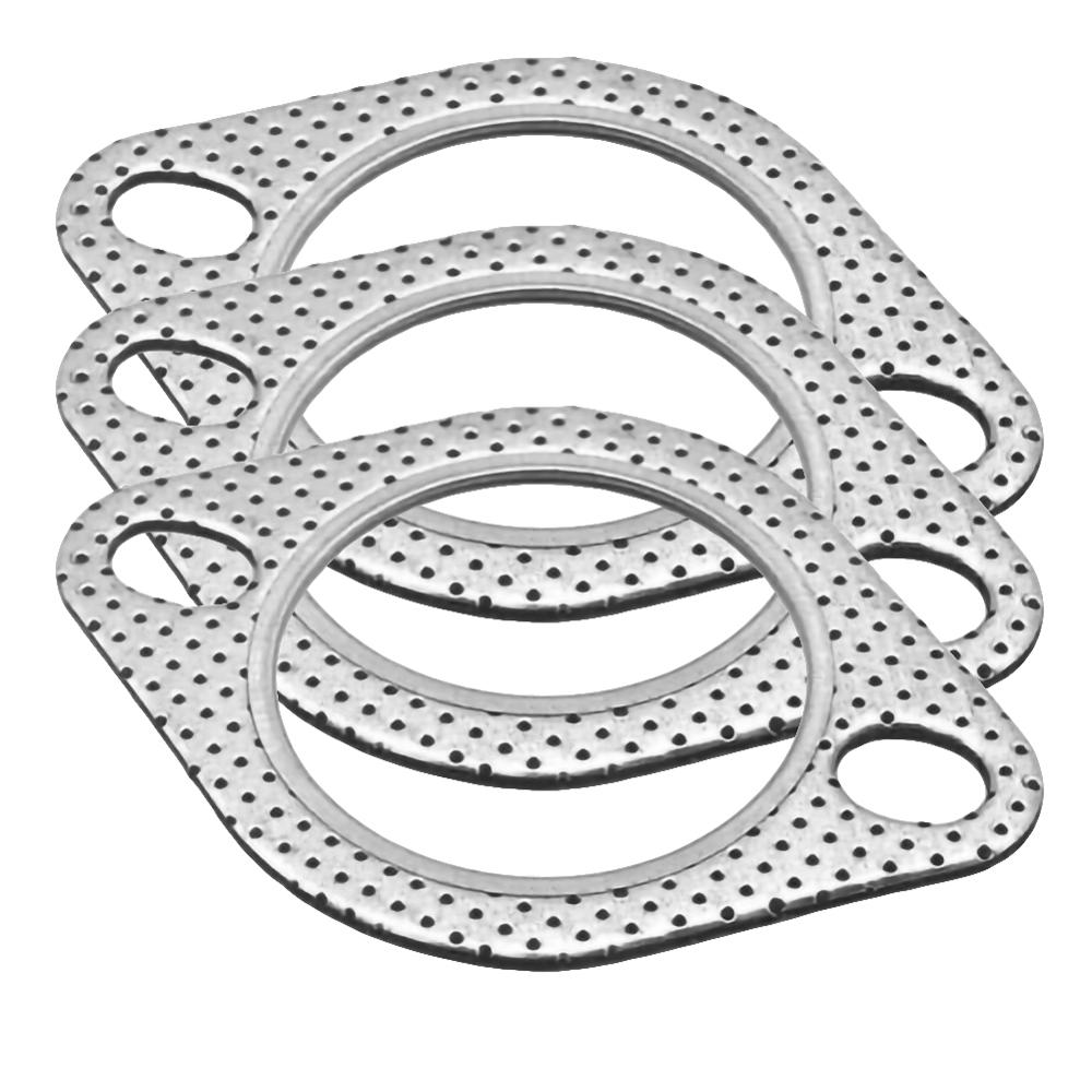 Car Exhaust Flange Gasket 5Pcs 2.5 Inch Aluminum Exhaust Downstream Manifold Pipe Flange Gasket 2 Bolts Car Accessories FreeShip