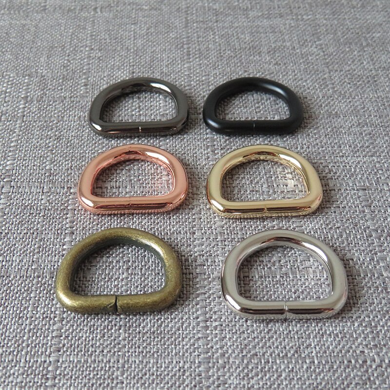 10 stuks 20mm metalen d-ring riemgesp tas kat hond halsband riem harnas naaiaccessoires tasriemen sterke hardware