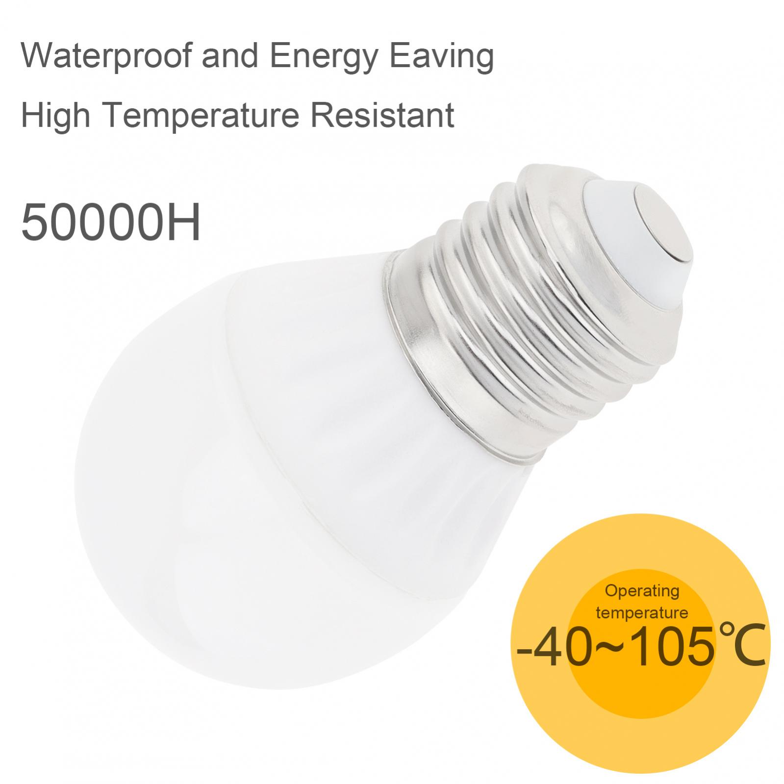 Bombilla LED resistente al calor, bombilla impermeable a prueba de polvo para vitrina, incubadora, sala de Sauna, almacenamiento en frío