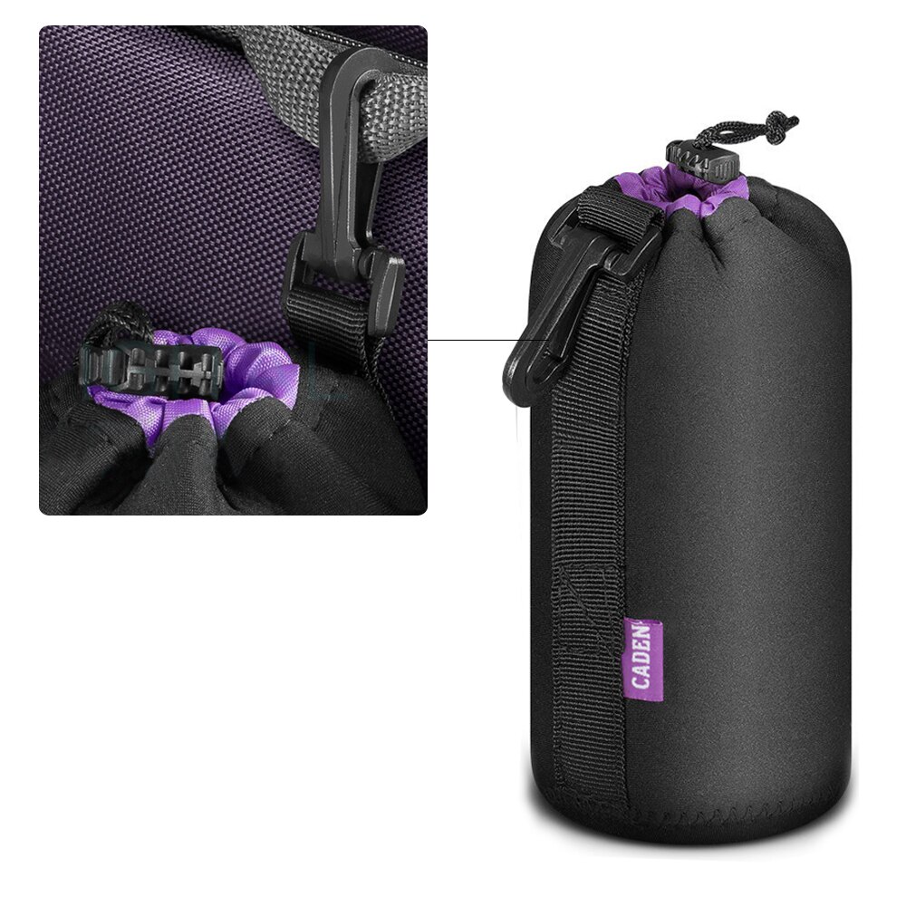 Kamera linsfodral videofoto dslr linspåse tjocklek mjuk neopren dslr linsficka för canon nikon sony pentax lins
