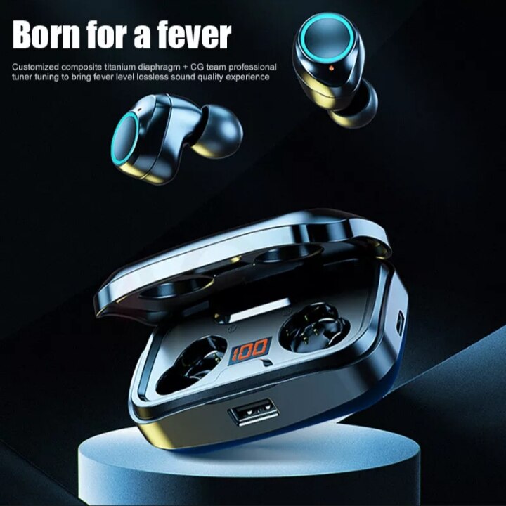 Tw $ bluetooth 5.0 Earphones-3500mAh caixa de carregamento sem fio fone de ouvido 9d steeeo esportes à prova dwaterproof água earbuds_headsets with_miirophone