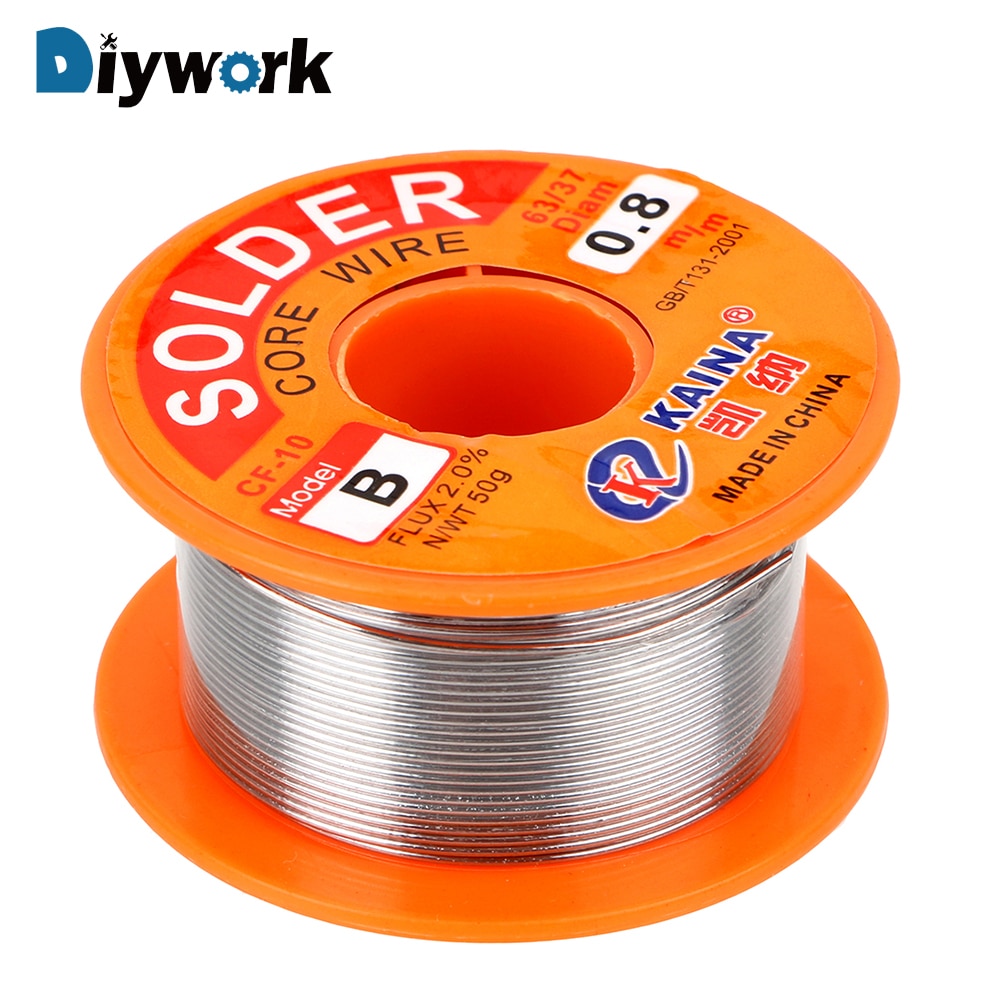 Diywork Lassen Draden 0.8 Mm 63/37 Rosin Core Soldeer Tin Lood Soldeer Lassen Soldeertin Spool Reel Core Flux solderen