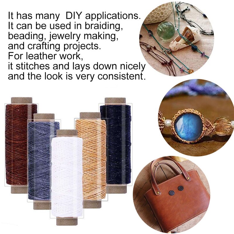 LMDZ Leder NäHenne Klemme Leder NäHenne Bausätze Leder Nähte Pony mit Leder Nadel und Gewachst Faden Leder Arbeits Werkzeuge