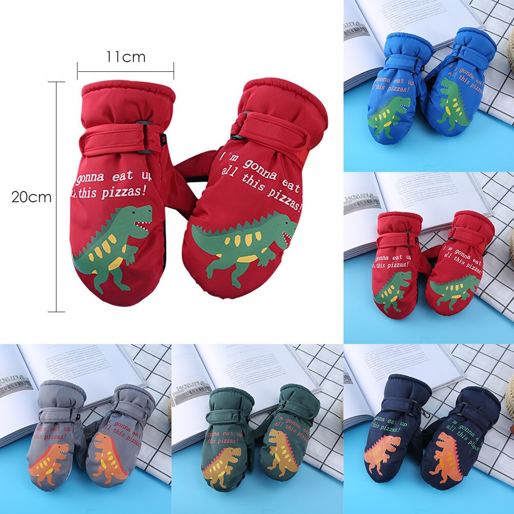 Exquisite Children Mittens High Cotton And Polyester Lining Thick Cotton Warm Windproof Gloves For Winter