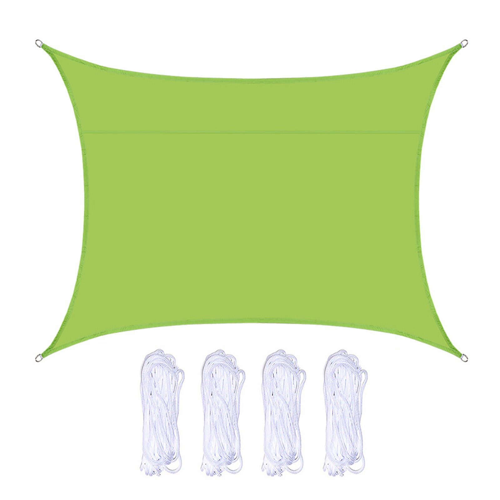 Rectangular Shade Sail UV Block Cloth Awning Sunshade Patio Canopy Anti-UV With 4 Ropes High Density Sunshades Awnings: Green