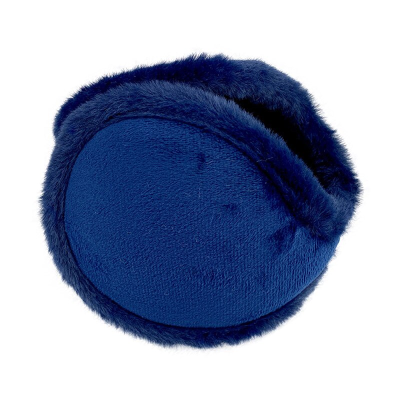 Thicken Fur Earmuffs Men Women Ear Cover Winter Plush Warmer Ear Muff Soft Protector Ear Mask Outdoor Windproof Ear Warmers: Plush-Navy