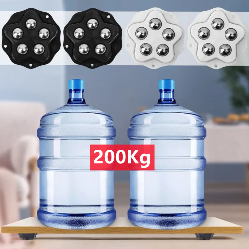 Ruedas para muebles, ruedas universales de alta resistencia de 200Kg, 4 Uds., 360 ° Ruedas autoadhesivas fuertes de acero inoxidable con rotación