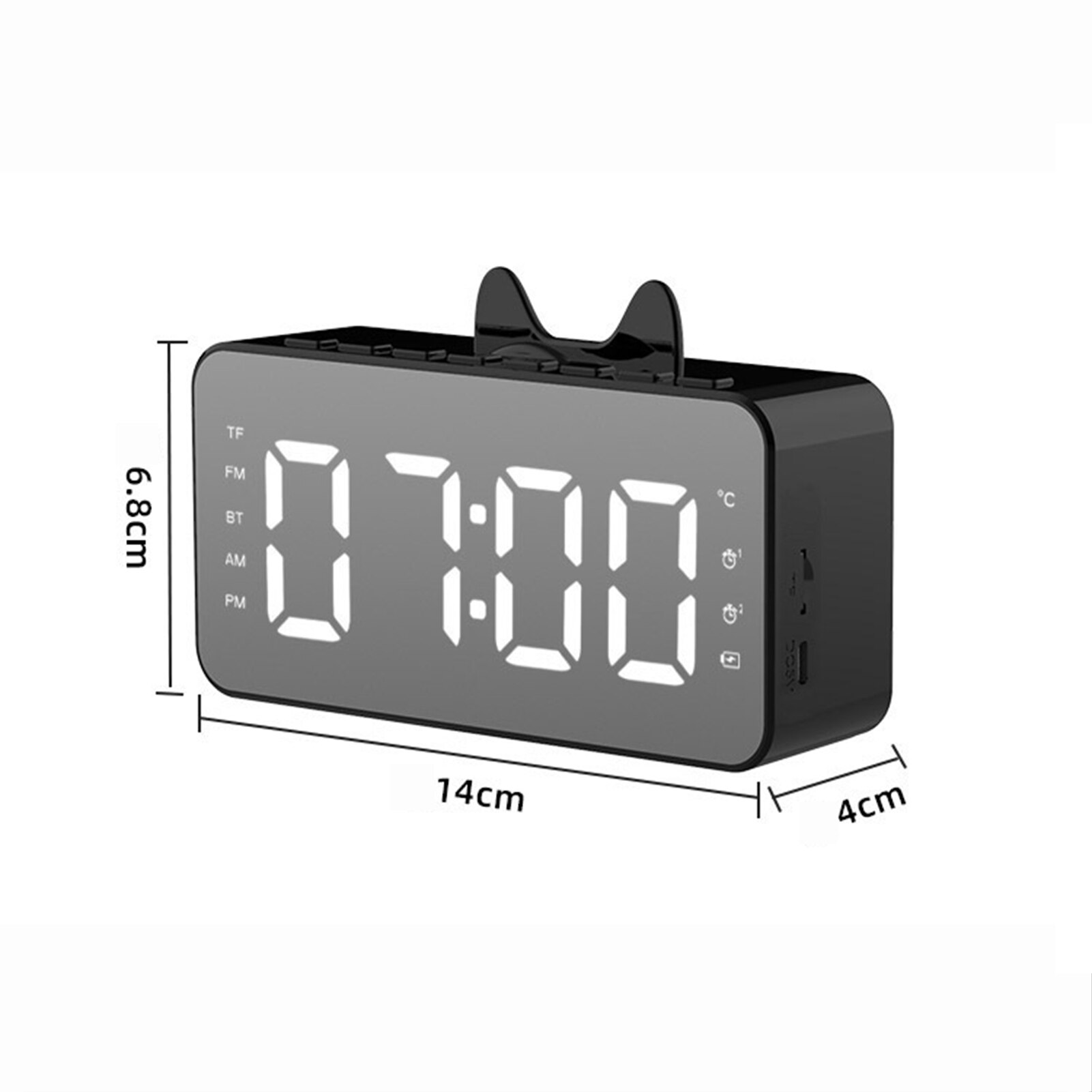 SALES！！ Q9 Bluetooth 5.0 Wireless Rechargeable Clock Subwoofer Speaker Music Player