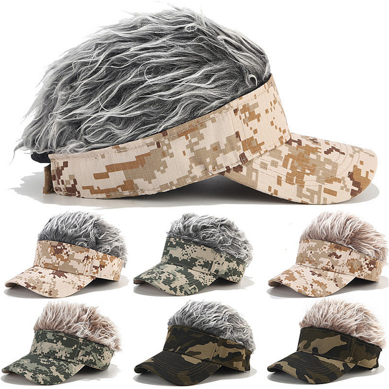Helisopus mænds paryk camouflage baseball cap afslappet golf baseball cap justerbar snapback hatte hip hop hat til mænd