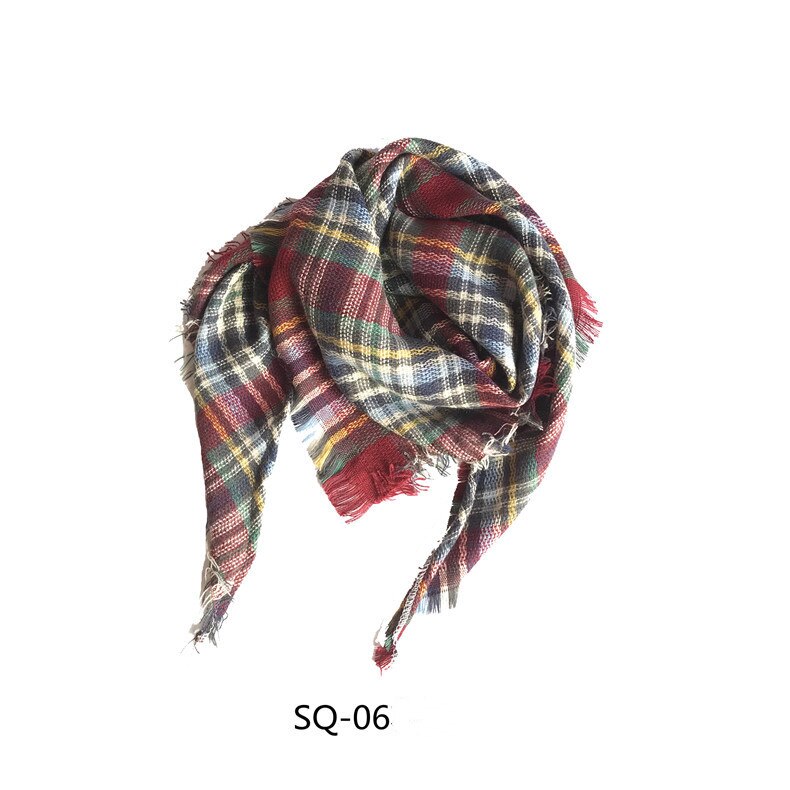 JIFANPAUL scarf autumn and winter imitation cashmere children's plaid scarf retro shawl scarf unisex: B18 A6