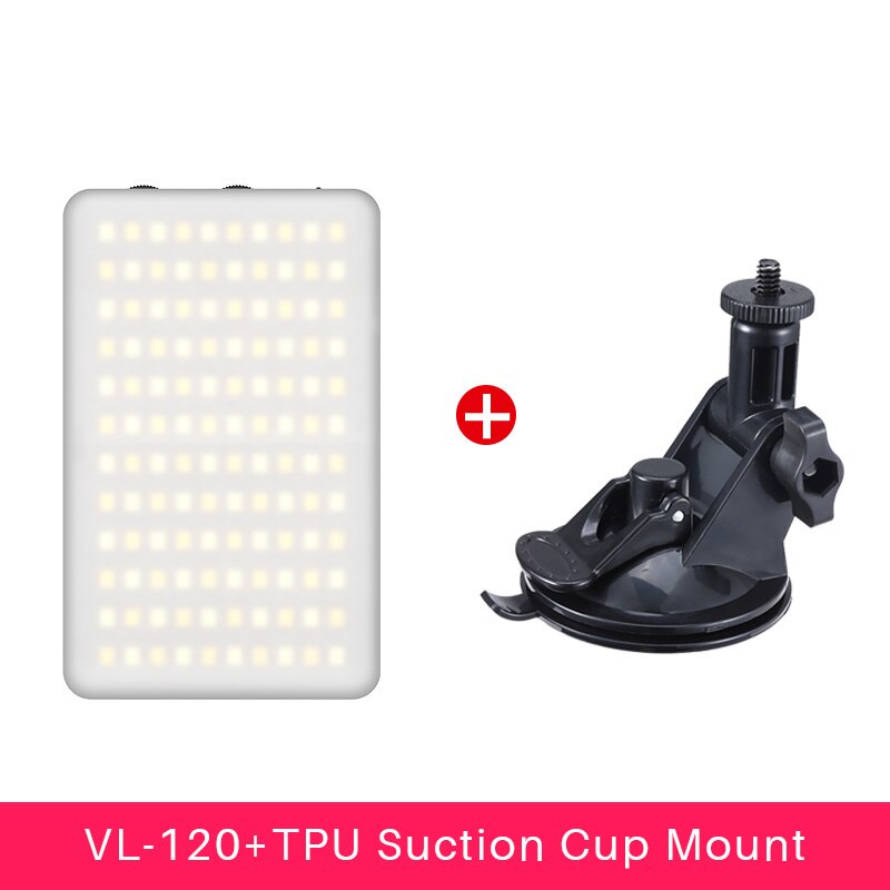 Vijim VL120 3200K-6500K Zoom Led Video Light Verstelbare Draagbare Licht Invullen Vlog Licht Conferentie Verlichting Sucktion kit: VL120 Sucker
