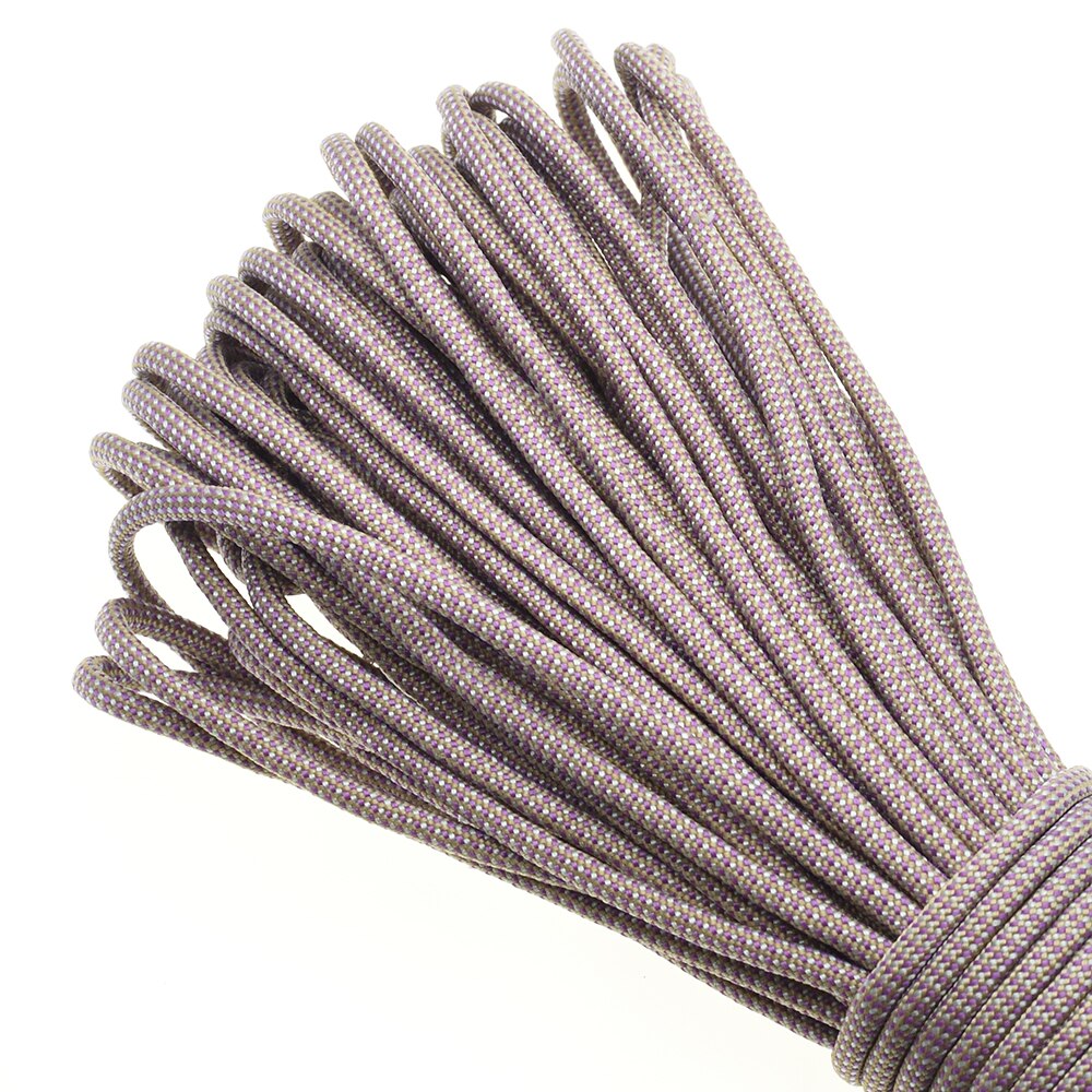 1 Stück 100ft 550 Paracord Fallschirm schnur Schlüsselband Mil spez Typ III 7 Strang Kern zum Klettern Camping Schnallen Armbinde: Antike Silber