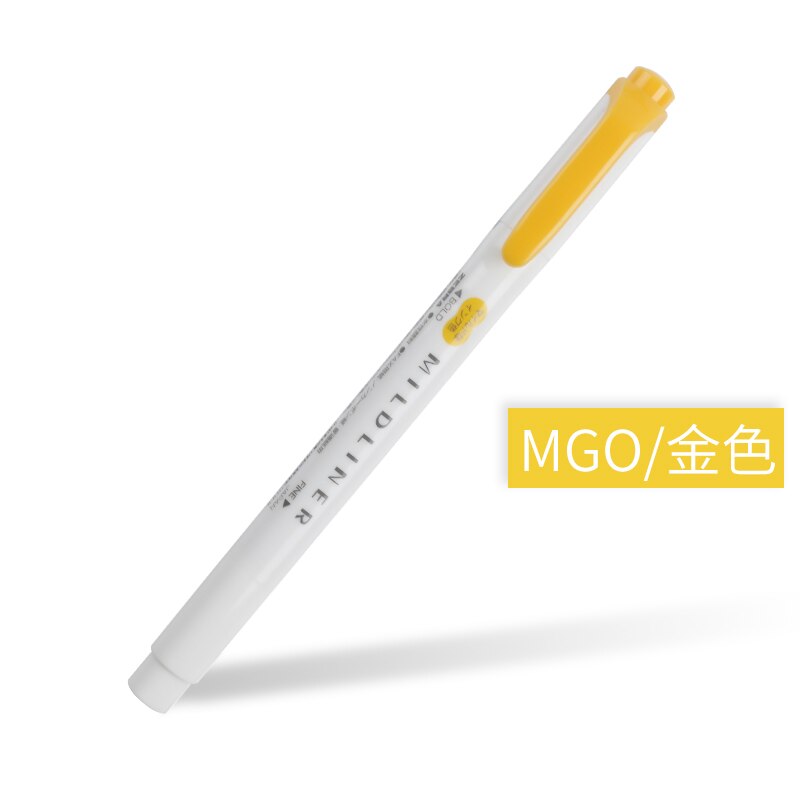 Zebra Mildliner Pastel Highlighters WKT7 Text Marker Japanese Stationery: Gold