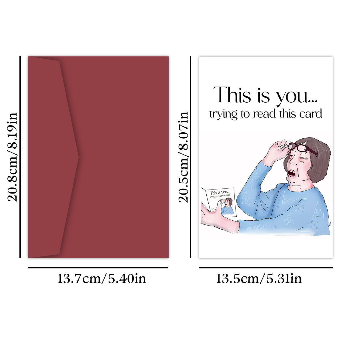 1 biglietto di compleanno divertente adatto per anziani, biglietto di auguri di compleanno per umore adatto per genitori anziani, biglietto regalo unico: Default Title