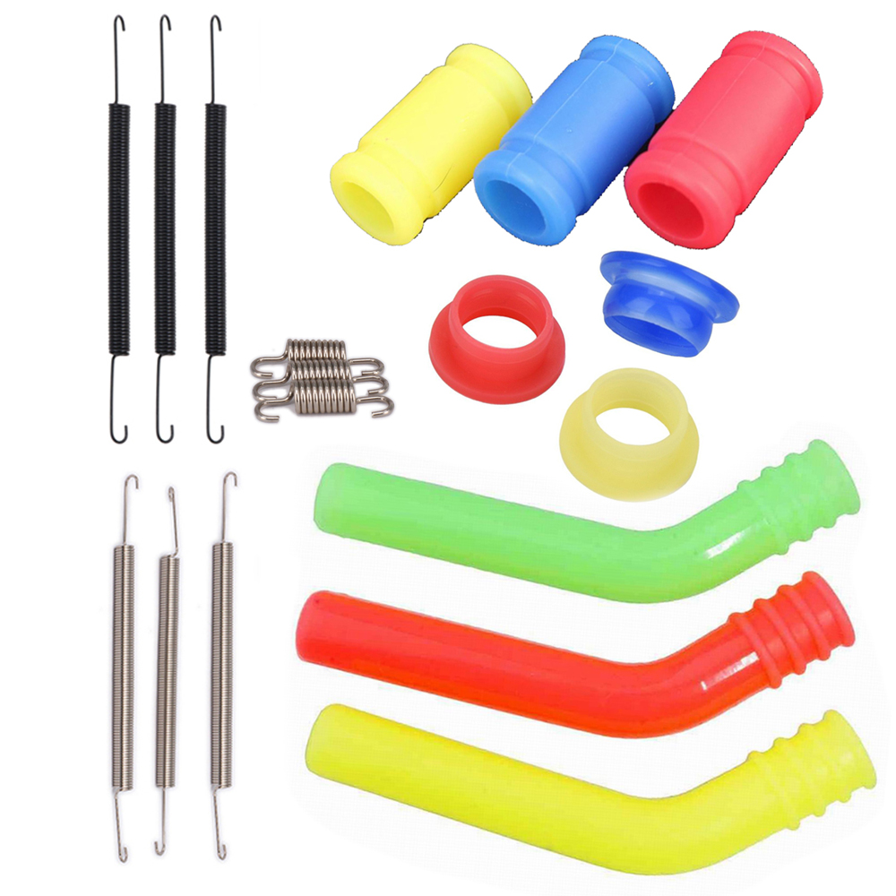 Junta de tubo de colector de escape de silicona, extensión de resorte de motor, 3 uds., para coche modelo RC 1/8 1/10 Nitro HSP HPI Traxxas Axial Kyosho