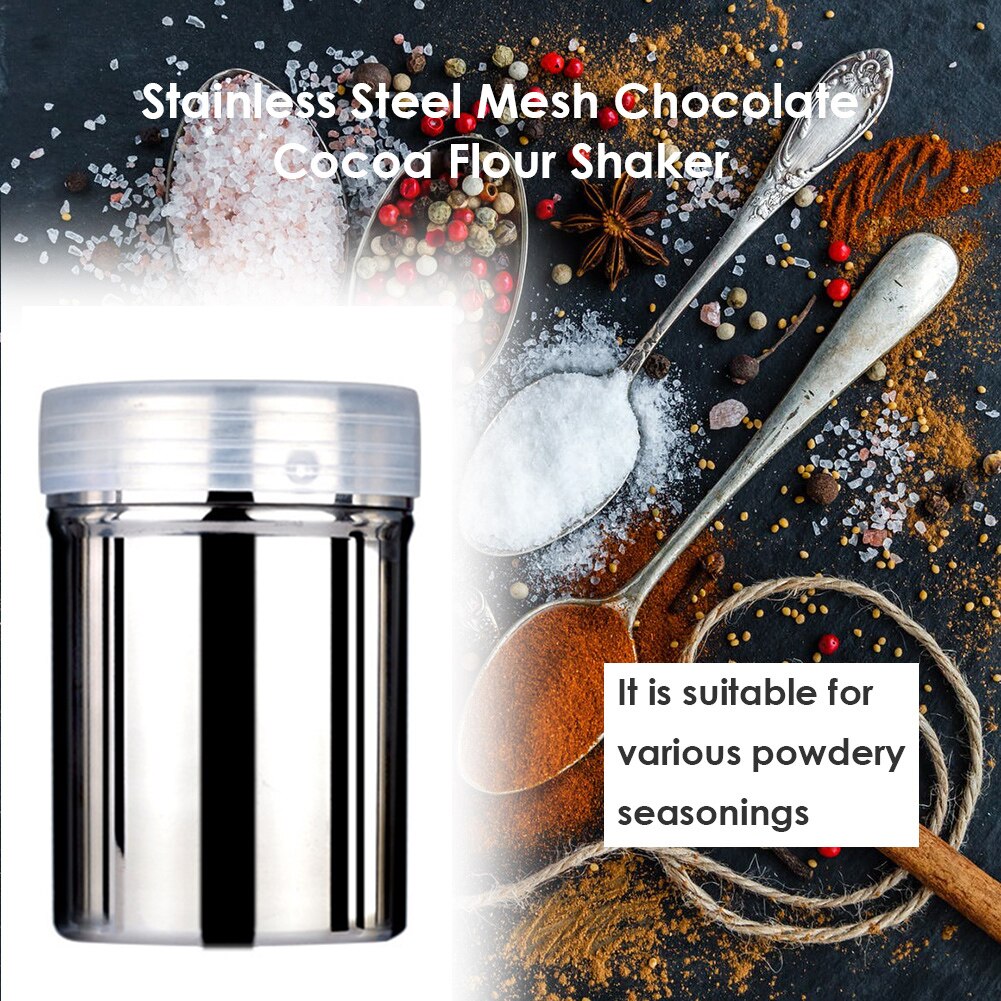 Chocolate Sugar Mesh Can Bottle Multifunction Stainless Steel Practical Seasoning Powder Duster Lot Visual Proof Mesh