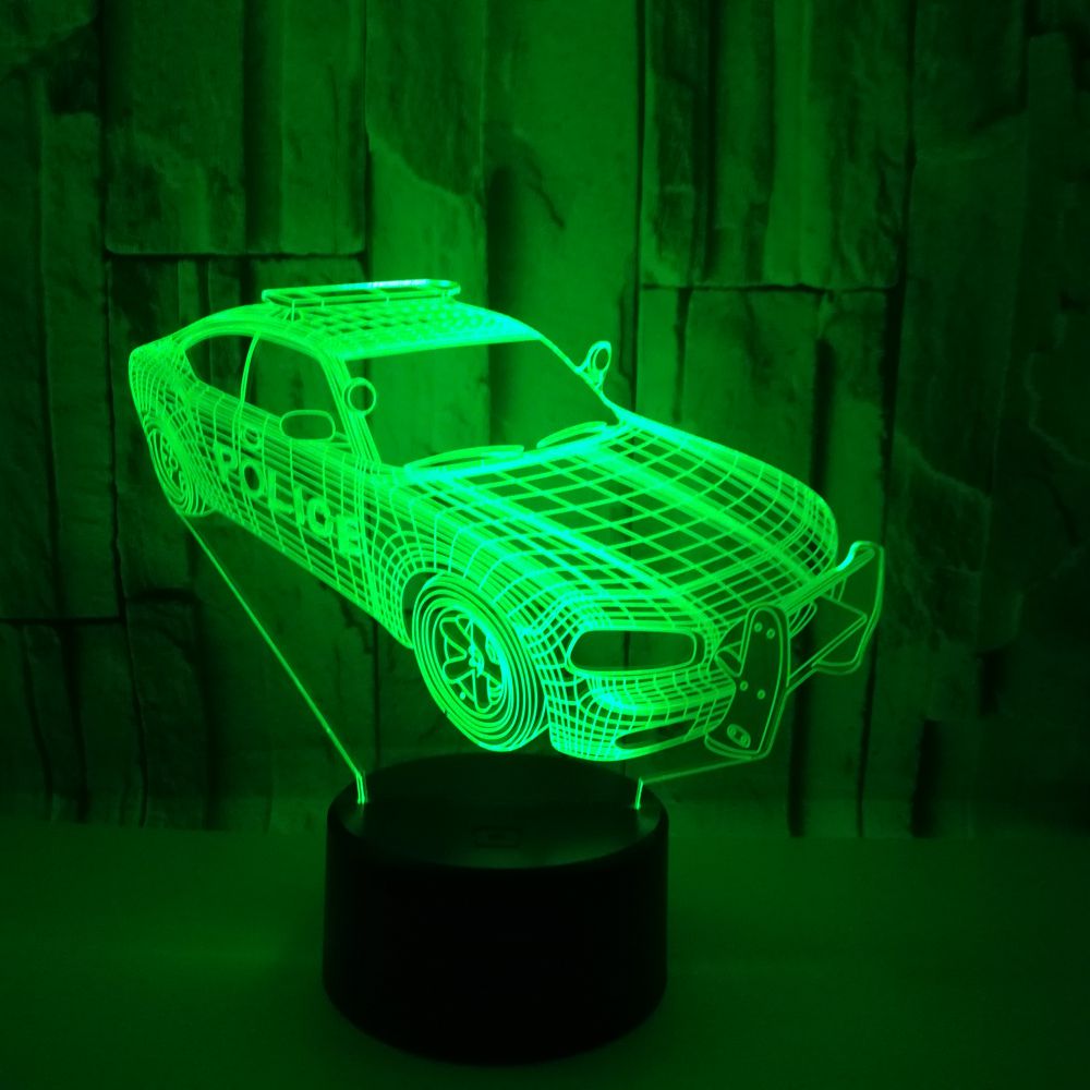 Auto Model 3D Led Lamp Verlichting Slaapkamer Usb Slaap