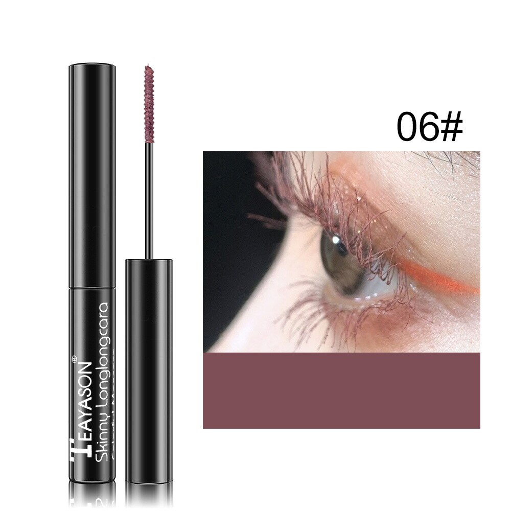 Kleur Mascara Waterproof Langdurige Blauw Groen Rood Zwart Wit Kleur Mascara Curling Verlenging Wimpers: 06