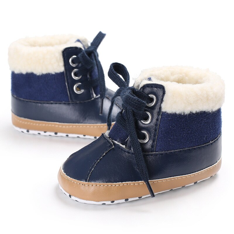 Winter Baby Stiefel Jungen Warme Schnee Stiefel Winter Nicht-Unterhose Weichen Boden Kleinkind Schuhe für Babys Erste Wanderer: Blau / 3
